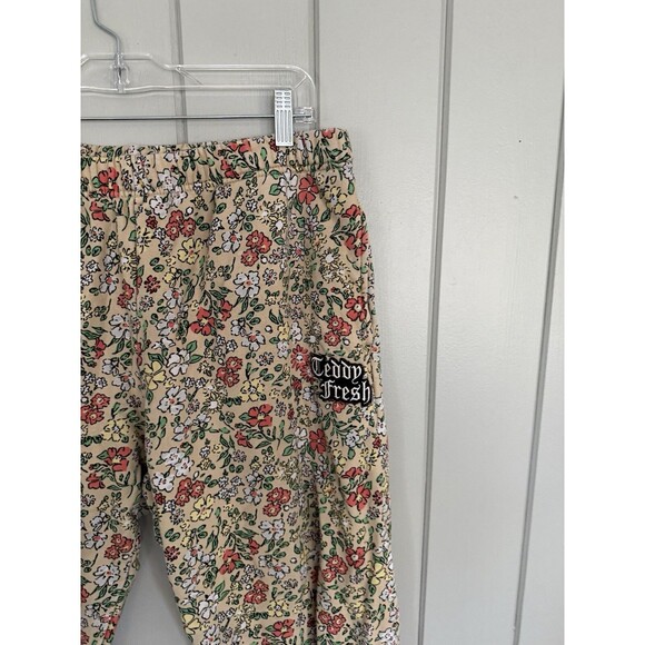 Teddy Fresh Grandma's Floral Sweatpant Joggers L Large Cotton - Picture 3 of 7